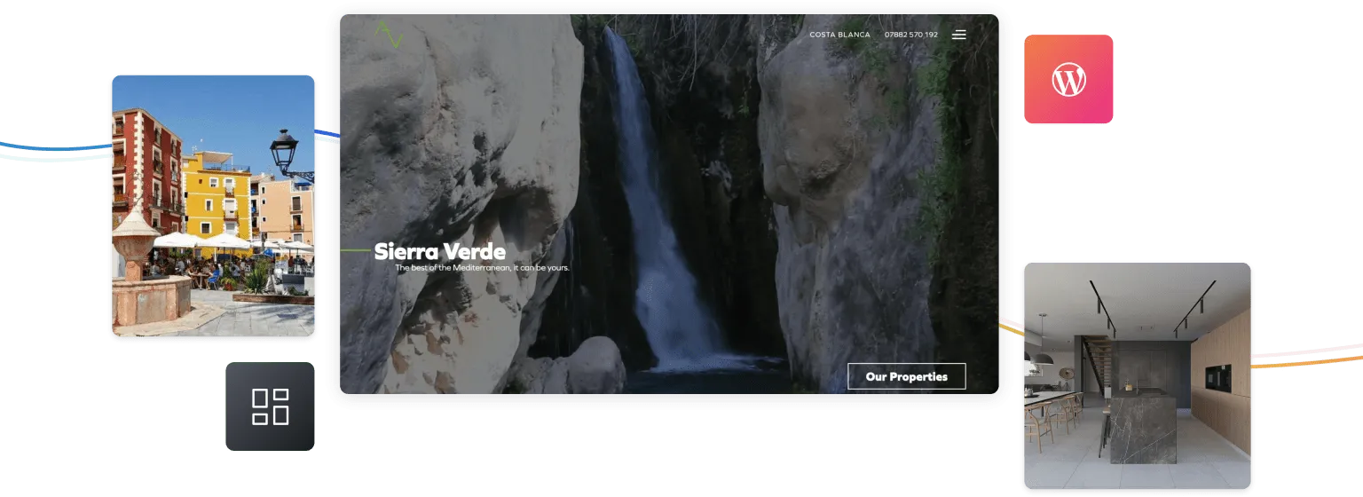 Screenshot showing Sierra Verde homepage