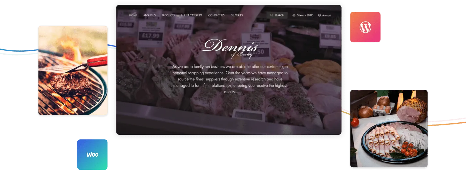Screenshot showing Dennis of Bexley homepage